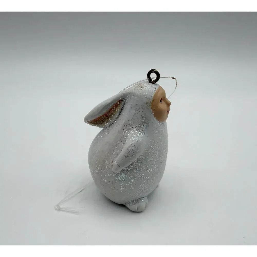Department 56 Krinkles Mini Bunny Ornament 2” by Patience Brewster Easter Decor